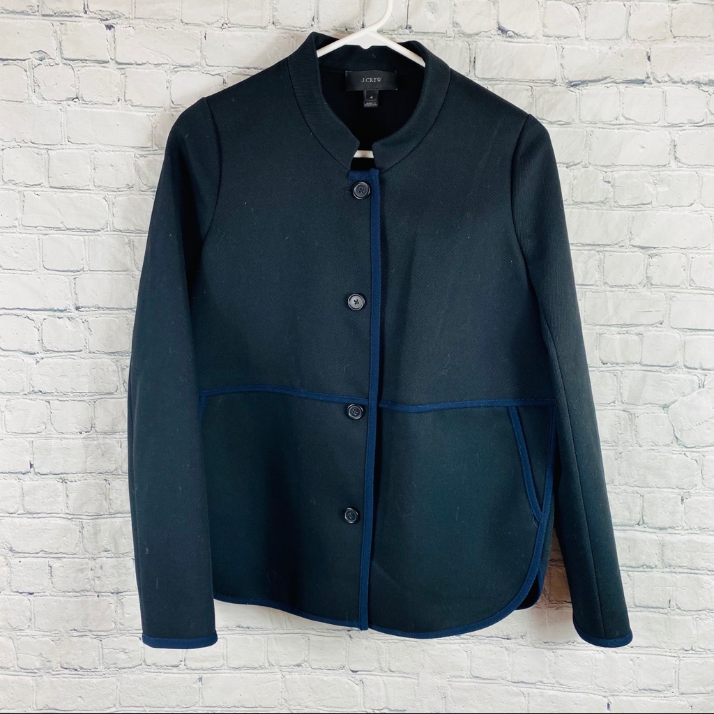 J Crew Tipped Twill Jacket